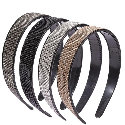 Plastic Rhinestone Headbands for Women,6PCS Sparkly Crystal Headband Non Slip Tooth Hair Bands Rhinestone Hair Hoop,Comfortable Daily Prom Party Head Accessories in Saudi Arabia