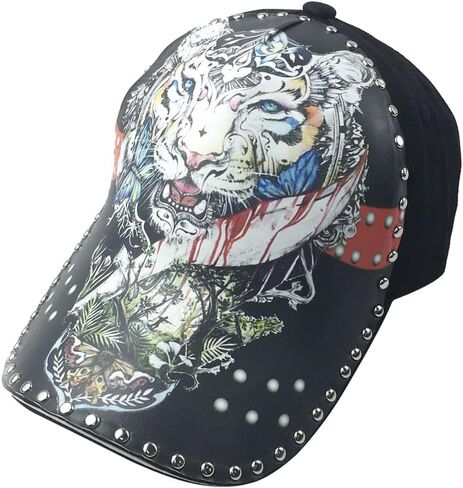 Unisex Printed Pattern Baseball Cap Cotton Rivet Personalized Fashion Hat in Saudi Arabia
