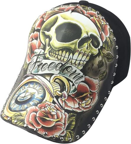 Unisex Printed Pattern Baseball Cap Cotton Rivet Personalized Fashion Hat in Saudi Arabia