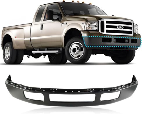 CarPartsDepot المصد الأمامي شريط الوجه كروم متوافق مع 2005-2007 Ford F250 F350 Super Duty Excursion Pickup 5C3Z17757BA FO1002392 in Saudi Arabia