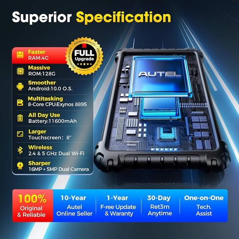Autel MaxiSys MS906 PRO Scanner, 2026 MS906Pro Same as MS906MAX, Top ECU Elite 2.0 of MS906BT MP900BT MP900 MS908S, Bidirectional 3K+ Test, OE All Sys, CAN FD DoIP, 36+ Service, AutoScan 2.0 in Saudi Arabia