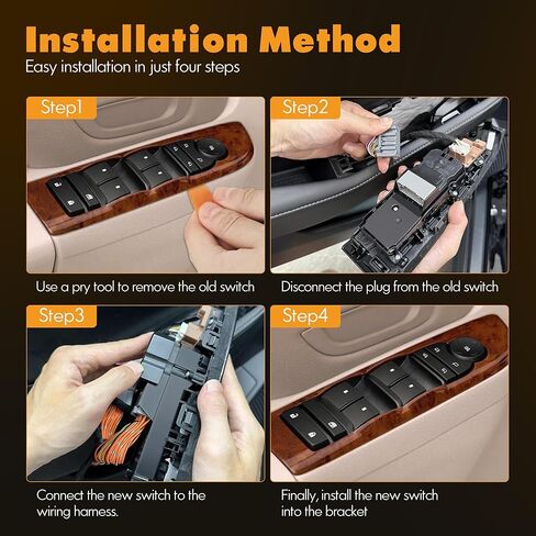 20835553 Front Driver Side Power Window Switch and Door Lock with Folding Mirror Switch Fit for 2007-2014 Chevy Silverado Suburban Tahoe Avalanche, GMC Sierra Yukon YukonXL, Cadillac Escalade#15093440 in Kuwait