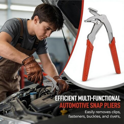 Car Clip Pliers & Trim Removal Tool, Spring-Loaded Fastener Rivet Remover for Auto Door Panels, Interior & Exterior Trim, Removing Automotive Fasteners Clips Without Damage in Saudi Arabia
