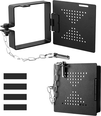 TonGass (2-Pack, Black 4"x4" Metal RV Bumper End Cap with Vent Holes, RV Bumper Plug End Cap, Square Camper Bumpers Caps for Trailer Outdoor Travel, Camper Bumpers Protective Cover with Hinged Door in Saudi Arabia