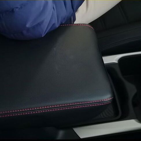 Compatible with Center Console Armrest Cover for Hyundai Elantra 2021-2025 Automatic Brake, Leather Arm Rest Storage Box Lids Cushion Protector Pad in Kuwait