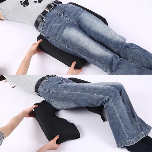 Tinideya Memory Foam Bed Sore Cushions for Butt with Straps Doughnut Pillow Bedsore Pressure Relief Pillow for Sleeping and Sitting, Cushion for Bed Sores on Buttocks, T Shaped Opening Tailbone in Saudi Arabia