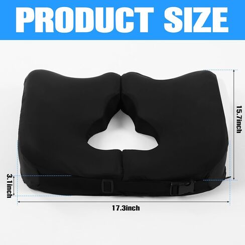 Tinideya Memory Foam Bed Sore Cushions for Butt with Straps Doughnut Pillow Bedsore Pressure Relief Pillow for Sleeping and Sitting, Cushion for Bed Sores on Buttocks, T Shaped Opening Tailbone in Saudi Arabia