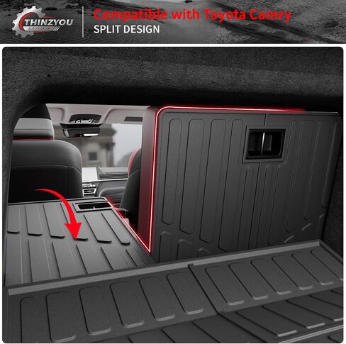 سجادات أرضية متوافقة مع 2025 2026 Toyota Camry (تشمل الهجين) سجادة البضائع وبطانة البضائع وغطاء المقعد الخلفي حامي جميع ملحقات كامري الطقس (سجادات الأرضية + سجادة صندوق السيارة + سجادات مسند الظهر) in Kuwait