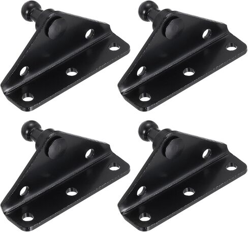 uxcell 5.08mm Ball Stud Mounting Bracket,L-Type Mounts Steel Gas Strut Mount Universal Spring Lift Strut for Gas Shock Spring Strut Lift Support Prop,2Pcs Black in Saudi Arabia
