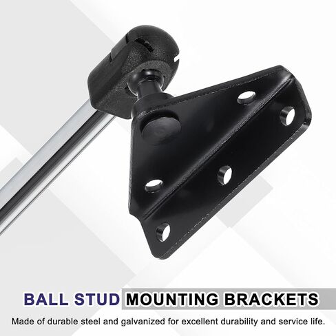 uxcell 5.08mm Ball Stud Mounting Bracket,L-Type Mounts Steel Gas Strut Mount Universal Spring Lift Strut for Gas Shock Spring Strut Lift Support Prop,2Pcs Black in Saudi Arabia