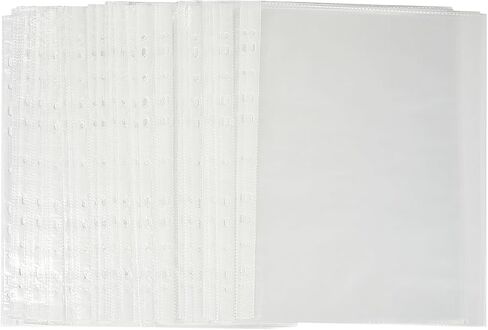 Premium A4 Sheet Protectors, Clear Plastic 11-Hole Reinforced Page Protectors for Binders, Top Loading, 100 Pack in Kuwait