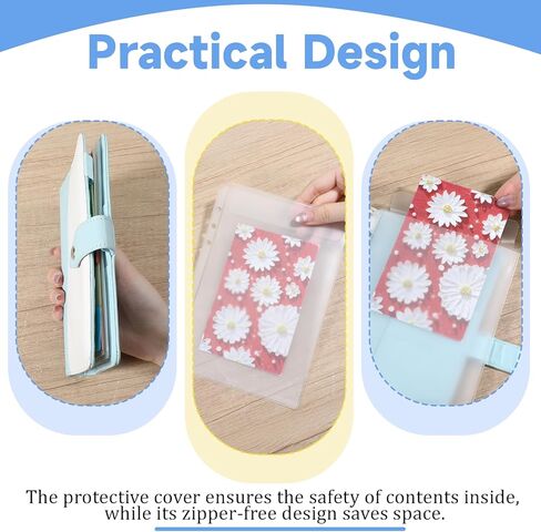 12PCS A5 Binder Pockets No Zipper, A5 Size 6 Holes Binder Inserts Budget Cash Envelopes Clear Binders Folders Document Filing Bags Money Organizer Bags for Saving Challenge in Kuwait