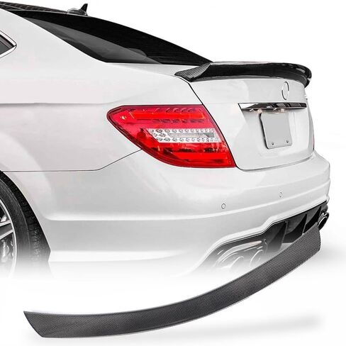 W204 Real Carbon Fiber Trunk Spoiler for Mercedes-Benz C Class W204 C204 2007-2014 C180 C200 C250 C300 C63 Sedan 4-Door Rear Spoiler Boot Lid High Kick Wing Lip Factory Outlet in Kuwait