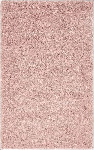 Rugs.com Solid Frieze Collection Rug – 3x5 Red Shag Rug Perfect for Entryways, Kitchens, Breakfast Nooks, Accent Pieces in Saudi Arabia