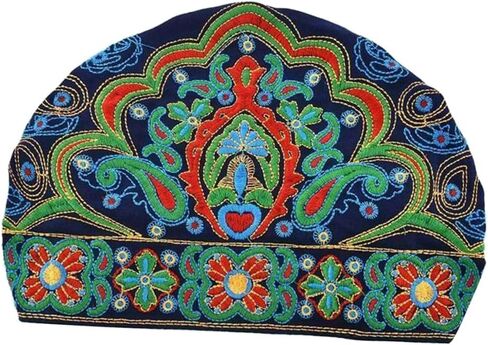 Women's Ethnic Turban Hat Cap Head Wrap Scarf Beanie Embroidery Florals Print in Saudi Arabia