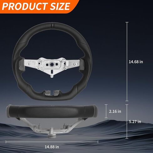 عجلة قيادة جلدية كاملة، عجلة قيادة جلدية مثقبة على شكل حرف D مناسبة لسيارة جيب رانجلر JK 2011-2017 in Kuwait