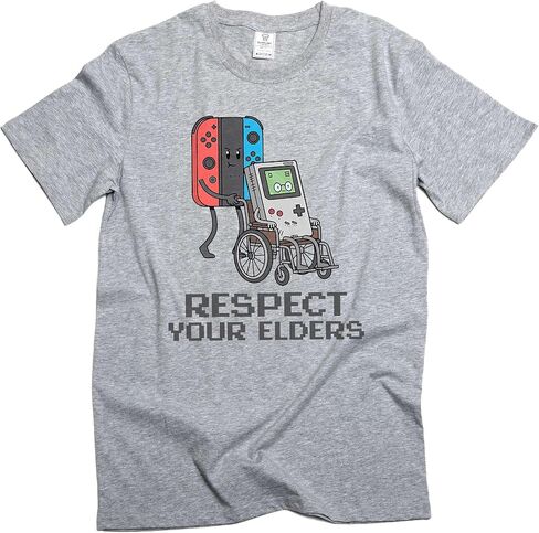 Men's Funny Video Gaming Classic Gamer T-Shirt Respect Your Elders Gaming tee in Kuwait