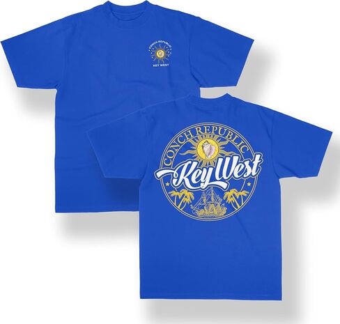 تي شيرتات Conch Republic of Key West وFlorida Keys، ثقيلة الوزن، 100% قطن in Kuwait