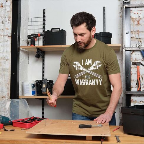 Men's Funny I am The Warranty T-Shirt DIY Garage Mechanic Humor tee in Saudi Arabia