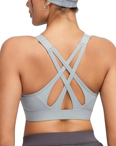 RUNNING GIRL Sports Bras for Women High Support, Adjustable Straps High Impact Sports Bras with Sewn in Pads Running Bra in Kuwait