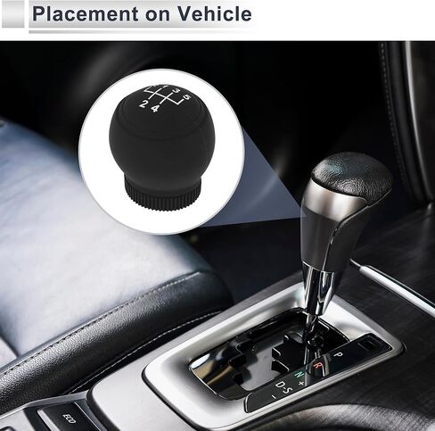 1 Pc Universal Gear Shift Knob Cover Anti-slip 6x5cm/2.36"x1.97" Stick Shifting Handle Protector Manual Black Silicone Anti-slip in Saudi Arabia