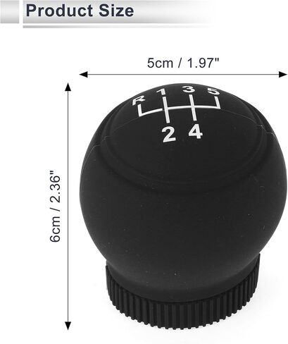 1 Pc Universal Gear Shift Knob Cover Anti-slip 6x5cm/2.36"x1.97" Stick Shifting Handle Protector Manual Black Silicone Anti-slip in Saudi Arabia
