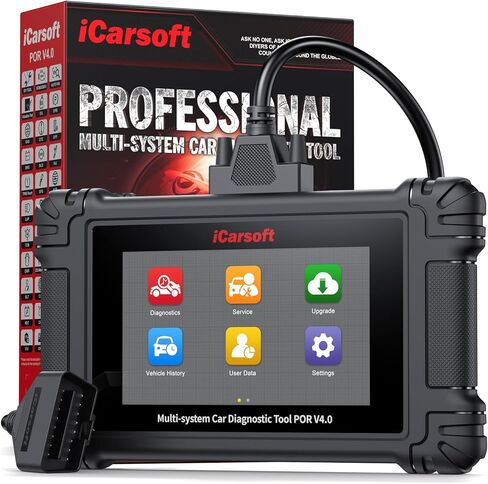 أداة تشخيص ثنائية الاتجاه iCarsoft POR V4.0 لبورشه + علامتين تجاريتين إضافيتين للسيارات، وماسح ضوئي OBD2 مع 1333 عنصر اختبار / 26 خدمة (177 خدمة فرعية) / 66 خدمة إضافية / تحديث مجاني لتسجيل البطارية in Saudi Arabia