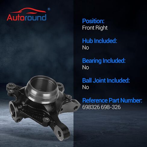 Autoround Front Steering Knuckle Fit for Subaru Outback 2002-2004, Forester 2003-2008, Impreza 2000-2007, Legacy 2000-2004, Baja 2003-2006, 698-326 698326 28313AE020 28313-AE030, Right Passenger Side in Saudi Arabia
