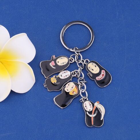 KEYCHIN No Face Keychain Faceless Spirit Fans Gift No Face Jewelry Anime Cosplay Merch in Saudi Arabia