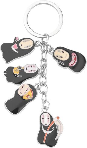 KEYCHIN No Face Keychain Faceless Spirit Fans Gift No Face Jewelry Anime Cosplay Merch in Saudi Arabia