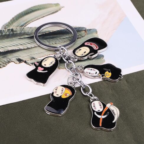 KEYCHIN No Face Keychain Faceless Spirit Fans Gift No Face Jewelry Anime Cosplay Merch in Saudi Arabia