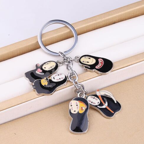 KEYCHIN No Face Keychain Faceless Spirit Fans Gift No Face Jewelry Anime Cosplay Merch in Saudi Arabia