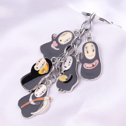 KEYCHIN No Face Keychain Faceless Spirit Fans Gift No Face Jewelry Anime Cosplay Merch in Saudi Arabia
