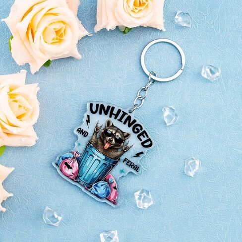 Raccoon Gifts for Women Raccoon Keychain Funny Raccoons Accessory for Key Bag Decor Funny Trash Panda Keychain Birthday Gift for Raccoons Lovers Key Ring Hottest Christmas Gifts 2025 in Kuwait