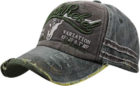 Mens Distressed Washed Cotton Jeans Curved Brim Golf Trucker Baseball Cap Hat in Saudi Arabia