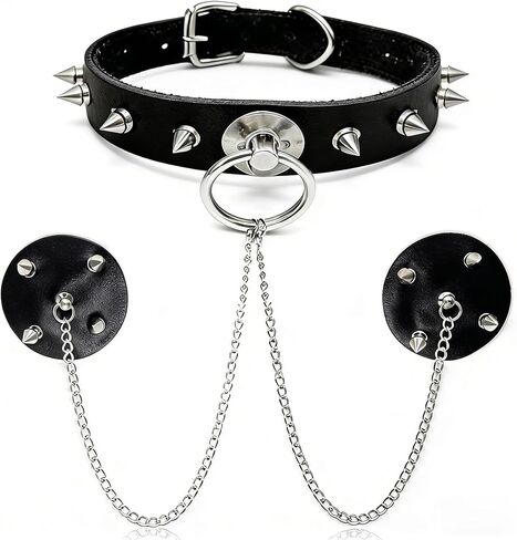 مثير فطائر اللحم الحلمة يغطي للنساء الهذيان الزي، مسنن الجلود المختنق سلسلة الجسم الصدرية ملصقات قابلة لإعادة الاستخدام مجوهرات فاسق لبيكيني الشاطئ ملهى ليلي الطرف in Kuwait