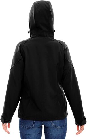 Ladies' Prospect Two-Layer Fleece Bonded Soft Shell Hooded Jacket S BLACK in Kuwait