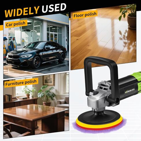 2PCS Wool Polishing Pads, 5.5 Inch Wool Buffing Wheel with Hook and Loop for Car Buffer Polisher Attachment, Purple in Kuwait