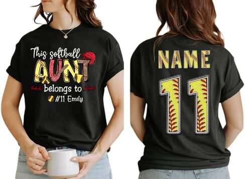 Personalized Mom Shirt - Softball Mom T-Shirt for Women in Kuwait