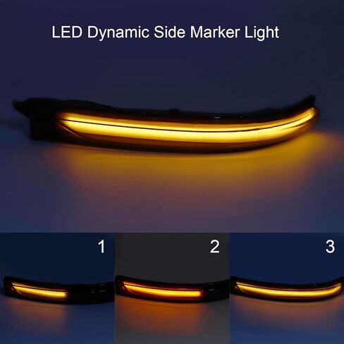 Aramox 2Pcs Rearview Mirror Turn Light Dynamic Side Mirror Marker Indicator Light Smoked Lens Compatible with K5 Optima MK4 JF 2016‑2020 in Saudi Arabia