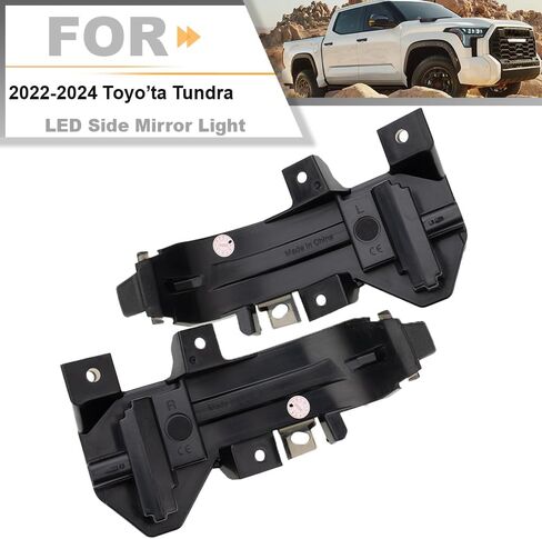 مصباح إشارة الانعطاف الجانبي LED متسلسل لـ 2022-2024 Toyo'ta Tundra Sequoia شرائط LED كهرمانية ديناميكية رؤية جانبية مرآة وامضة مؤشر مصباح عدسة مدخنة على الطراز الأوروبي in Saudi Arabia