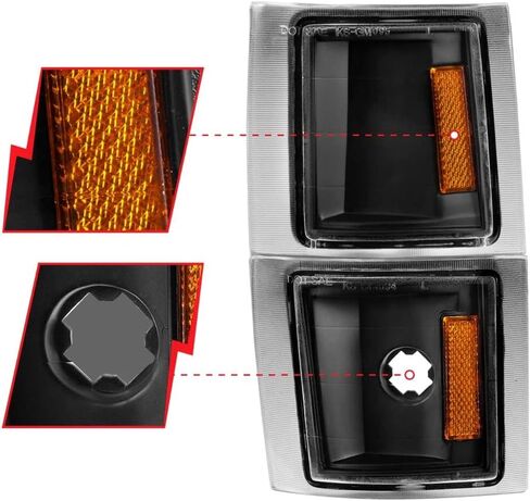 ANZO-أضواء إشارة الانعطاف/الزوايا الكريستالية السوداء in Kuwait