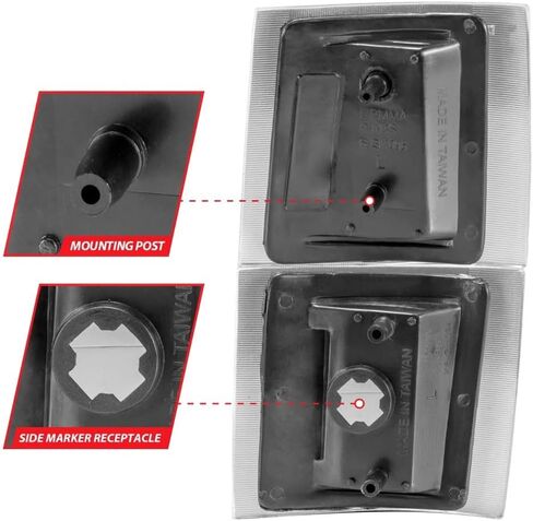 ANZO-أضواء إشارة الانعطاف/الزوايا الكريستالية السوداء in Kuwait