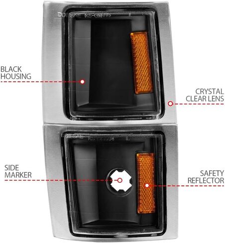 ANZO-أضواء إشارة الانعطاف/الزوايا الكريستالية السوداء in Kuwait