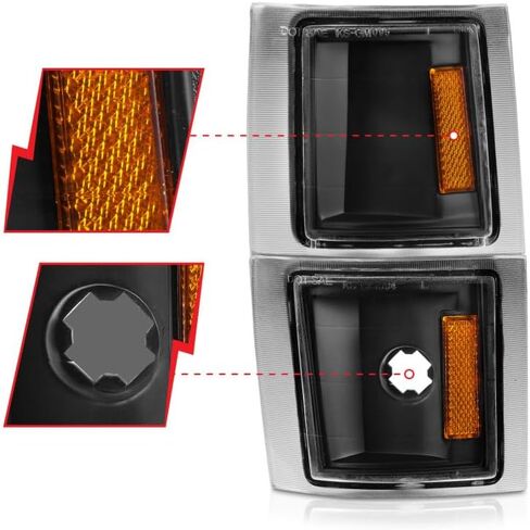 ANZO-أضواء إشارة الانعطاف/الزوايا الكريستالية السوداء in Kuwait