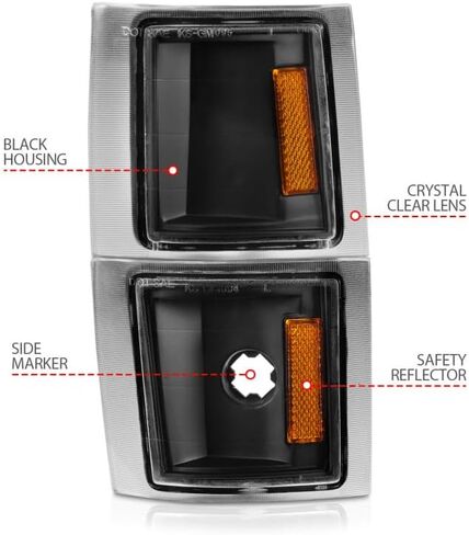 ANZO-أضواء إشارة الانعطاف/الزوايا الكريستالية السوداء in Kuwait