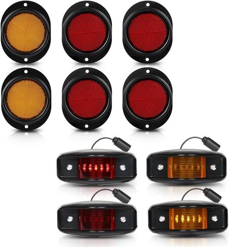 G-PLUS Side Marker Light LED with Reflectors Kit Compatible with Humvee M998 Hummer Universal 4pcs in Saudi Arabia