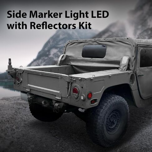 G-PLUS Side Marker Light LED with Reflectors Kit Compatible with Humvee M998 Hummer Universal 4pcs in Saudi Arabia