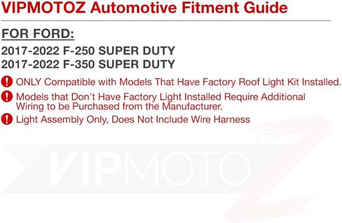 VIPMOTOZ 5x Full LED White Roof Cab Clearance Lamp Compatible With 2017-2022 Ford F250 F350 Super Duty Pickup Truck Chrome Lens Smoked Tinted Lens Pair Set in Saudi Arabia