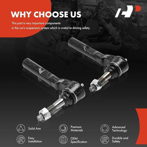 A-Premium 2 x Front Outer Tie Rod Ends, Compatible with Chevrolet Express 1500 2003-2014, Express 2500 2003-2005 & GMC Savana 1500 2003-2014, Savana 2500 2003-2005 in Saudi Arabia